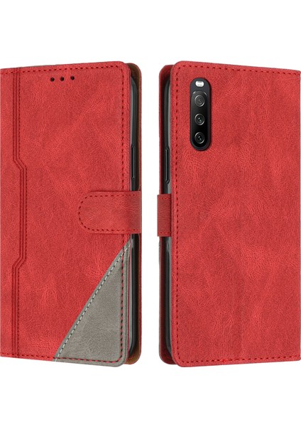 Sony Xperia 10 Iv Flip Cover Cüzdan Telefon Kılıfı ile Uyumlu, Kart Yuvalı ve Kickstand Fonksiyonlu (Yurt Dışından)