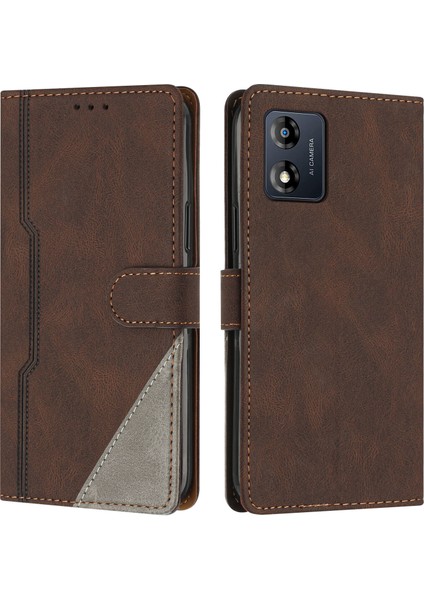 Motorola Moto E13 Flip Cover Cüzdan Telefon Kılıfı ile Uyumlu, Kart Yuvalı ve Kickstand Fonksiyonlu (Yurt Dışından)