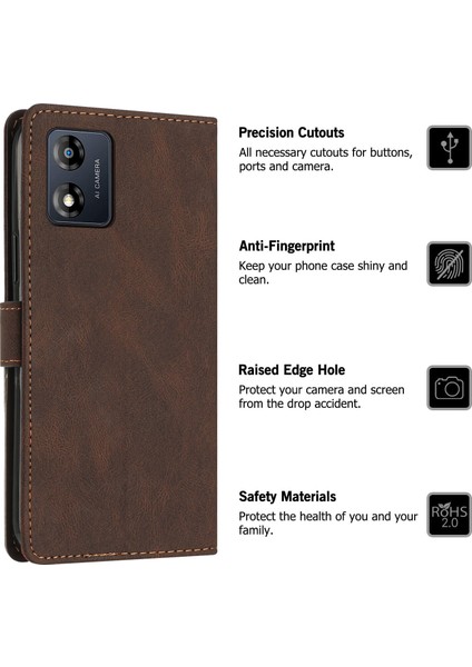 Motorola Moto E13 Flip Cover Cüzdan Telefon Kılıfı ile Uyumlu, Kart Yuvalı ve Kickstand Fonksiyonlu (Yurt Dışından) modelleri