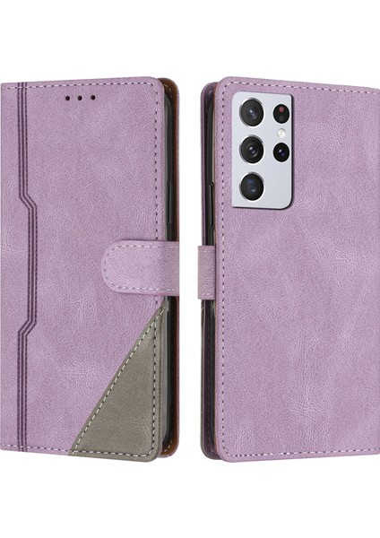 Samsung Galaxy S21 Ultra Flip Cover Cüzdan Telefon Kılıfı ile Uyumlu, Kart Yuvalı ve Kickstand Fonksiyonlu (Yurt Dışından)