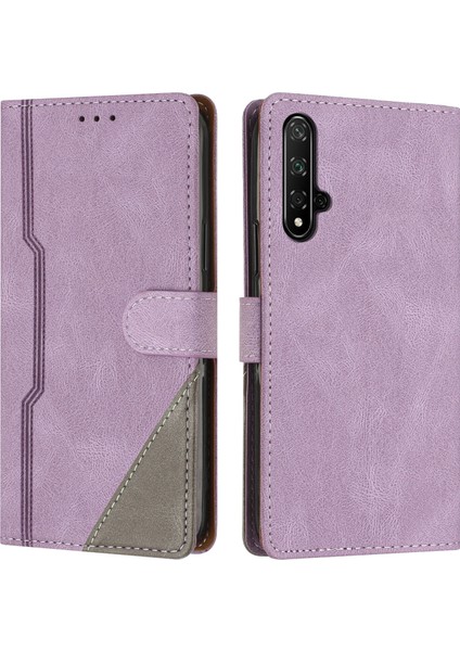 Huawei Nova 5t Flip Cover Cüzdan Telefon Kılıfı ile Uyumlu, Kart Yuvalı ve Kickstand Fonksiyonlu (Yurt Dışından)