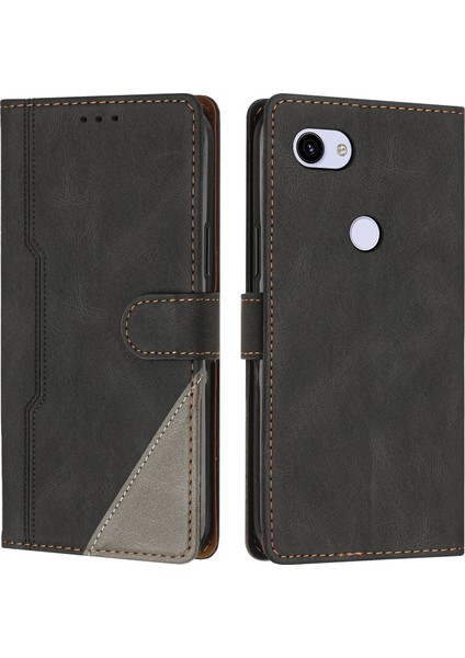 Google Pixel 3A Xl Flip Cover Cüzdan Telefon Kılıfı ile Uyumlu, Kart Yuvalı ve Kickstand Fonksiyonlu (Yurt Dışından)