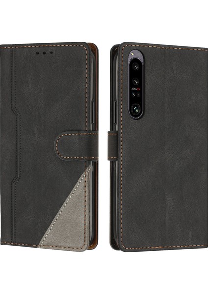 Sony Xperia 1 Iv Flip Cover Cüzdan Telefon Kılıfı ile Uyumlu, Kart Yuvalı ve Kickstand Fonksiyonlu (Yurt Dışından)