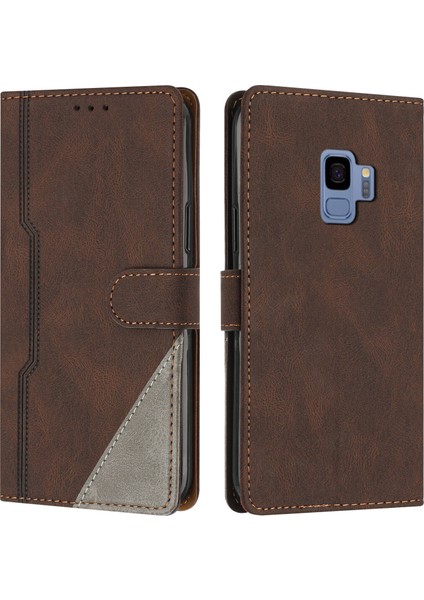 Samsung Galaxy S9 Flip Cover Cüzdan Telefon Kılıfı ile Uyumlu, Kart Yuvalı ve Kickstand Fonksiyonlu (Yurt Dışından)