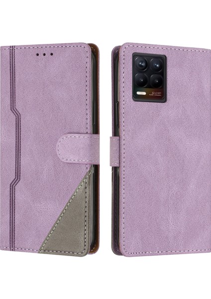 Realme 8 4g/8 Pro Flip Cover Cüzdan Telefon Kılıfı ile Uyumlu, Kart Yuvalı ve Kickstand Fonksiyonlu (Yurt Dışından)