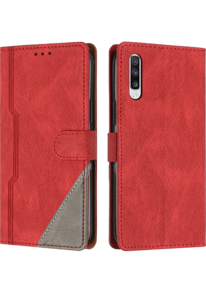 Samsung Galaxy A50/A50S/A30S Flip Cover Cüzdan Telefon Kılıfı ile Uyumlu, Kart Yuvalı ve Kickstand Fonksiyonlu (Yurt Dışından)