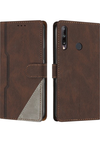 Huawei P40 Lite Flip Cover Cüzdan Telefon Kılıfı ile Uyumlu, Kart Yuvalı ve Kickstand Fonksiyonlu (Yurt Dışından)