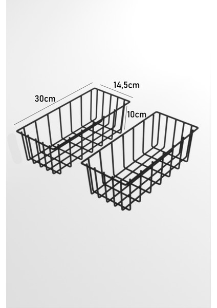 2'li Dikdörtgen Lüks Sepet Mutfak Düzenleyici Banyo Organizer Tel Sepet metal organizer meyve sepeti