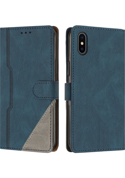 iPhone X/xs Flip Cover Cüzdan Telefon Kılıfı ile Uyumlu, Kart Yuvalı ve Kickstand Fonksiyonlu (Yurt Dışından)