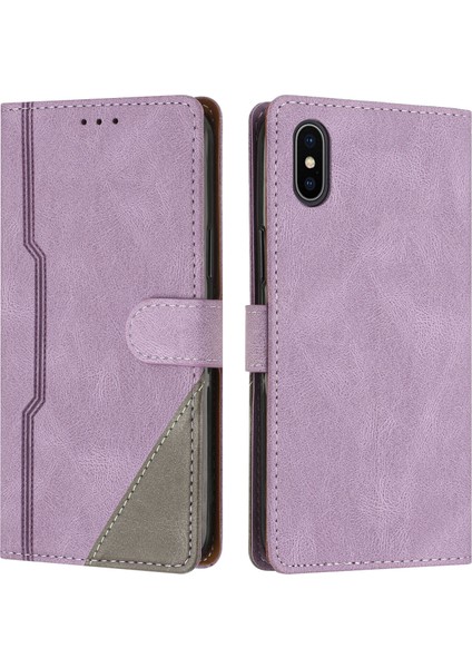 iPhone X/xs Flip Cover Cüzdan Telefon Kılıfı ile Uyumlu, Kart Yuvalı ve Kickstand Fonksiyonlu (Yurt Dışından)