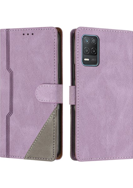 Realme 8 5g Flip Cover Cüzdan Telefon Kılıfı ile Uyumlu, Kart Yuvalı ve Kickstand Fonksiyonlu (Yurt Dışından)