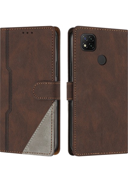 Xiaomi Redmi 9c Flip Cover Cüzdan Telefon Kılıfı ile Uyumlu, Kart Yuvalı ve Kickstand Fonksiyonlu (Yurt Dışından)