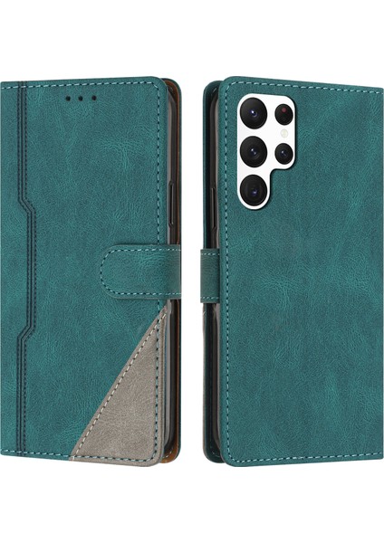 Samsung Galaxy S23 Ultra Flip Cover Cüzdan Telefon Kılıfı ile Uyumlu, Kart Yuvalı ve Kickstand Fonksiyonlu (Yurt Dışından)