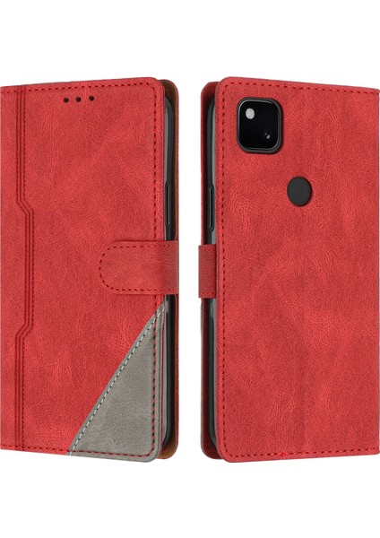 Google Pixel 4A Flip Cover Cüzdan Telefon Kılıfı ile Uyumlu, Kart Yuvalı ve Kickstand Fonksiyonlu (Yurt Dışından)