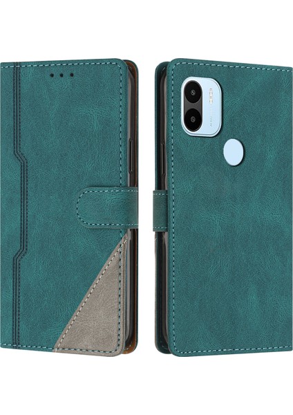 Xiaomi Redmi A1 Plus Flip Cover Cüzdan Telefon Kılıfı ile Uyumlu, Kart Yuvalı ve Kickstand Fonksiyonlu (Yurt Dışından)