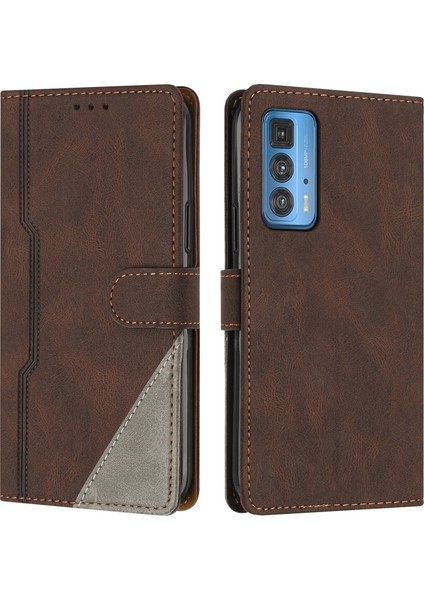 Motorola Edge 20 Pro Flip Cover Cüzdan Telefon Kılıfı ile Uyumlu, Kart Yuvalı ve Kickstand Fonksiyonlu (Yurt Dışından)