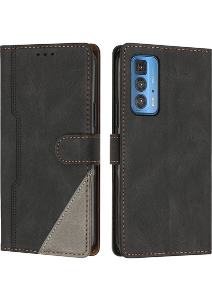 Motorola Edge 20 Pro Flip Cover Cüzdan Telefon Kılıfı ile Uyumlu, Kart Yuvalı ve Kickstand Fonksiyonlu (Yurt Dışından)