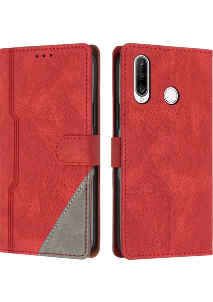 Huawei P30 Lite Flip Cover Cüzdan Telefon Kılıfı ile Uyumlu, Kart Yuvalı ve Kickstand Fonksiyonlu (Yurt Dışından)