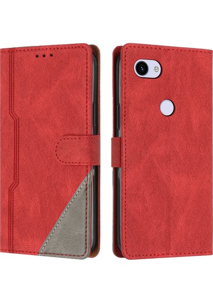Google Pixel 3A Xl Flip Cover Cüzdan Telefon Kılıfı ile Uyumlu, Kart Yuvalı ve Kickstand Fonksiyonlu (Yurt Dışından)