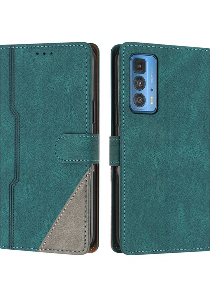 Motorola Edge 20 Pro Flip Cover Cüzdan Telefon Kılıfı ile Uyumlu, Kart Yuvalı ve Kickstand Fonksiyonlu (Yurt Dışından)