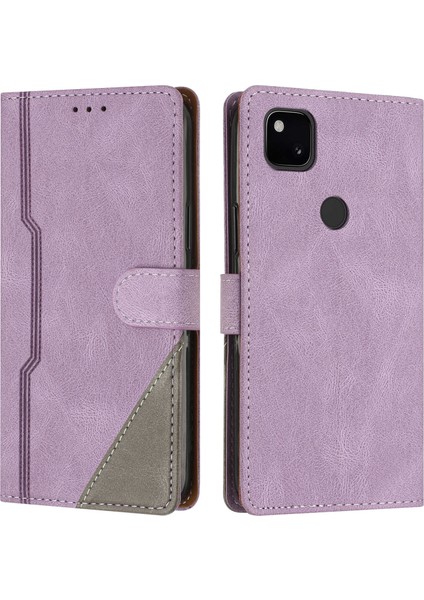 Google Pixel 4A Flip Cover Cüzdan Telefon Kılıfı ile Uyumlu, Kart Yuvalı ve Kickstand Fonksiyonlu (Yurt Dışından)