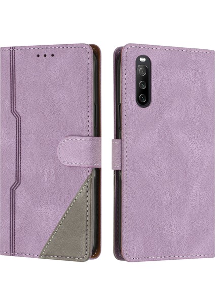 Yihang Boutique Sony Xperia 10 Iv Flip Cover Cüzdan Telefon Kılıfı ile Uyumlu, Kart Yuvalı ve Kickstand Fonksiyonlu (Yurt Dışından)