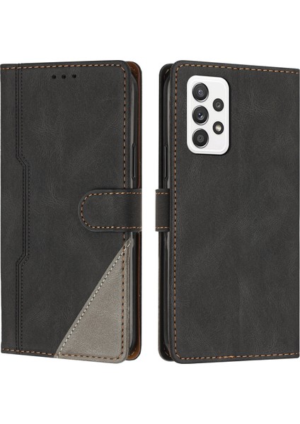 Samsung Galaxy A72 Flip Cover Cüzdan Telefon Kılıfı ile Uyumlu, Kart Yuvalı ve Kickstand Fonksiyonlu (Yurt Dışından)