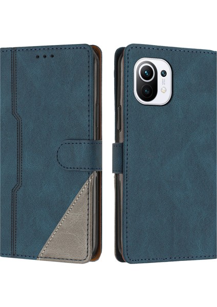 Xiaomi 11 Lite Flip Cover Cüzdan Telefon Kılıfı ile Uyumlu, Kart Yuvalı ve Kickstand Fonksiyonlu (Yurt Dışından)