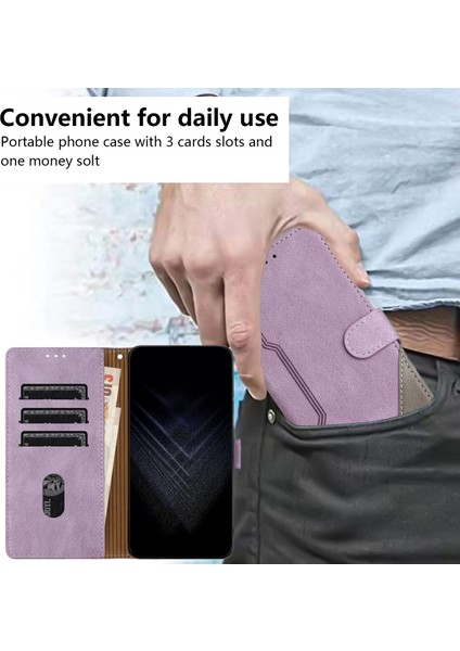 iPhone 14 Plus Flip Cover Cüzdan Telefon Kılıfı ile Uyumlu, Kart Yuvalı ve Kickstand Fonksiyonlu (Yurt Dışından)