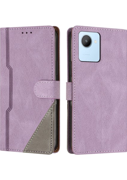 Realme C30 Flip Cover Cüzdan Telefon Kılıfı ile Uyumlu, Kart Yuvalı ve Kickstand Fonksiyonlu (Yurt Dışından)