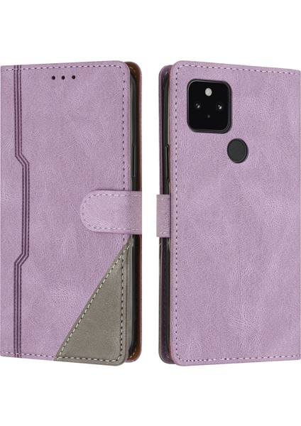 Google Pixel 4A 5g Flip Cover Cüzdan Telefon Kılıfı ile Uyumlu, Kart Yuvalı ve Kickstand Fonksiyonlu (Yurt Dışından)