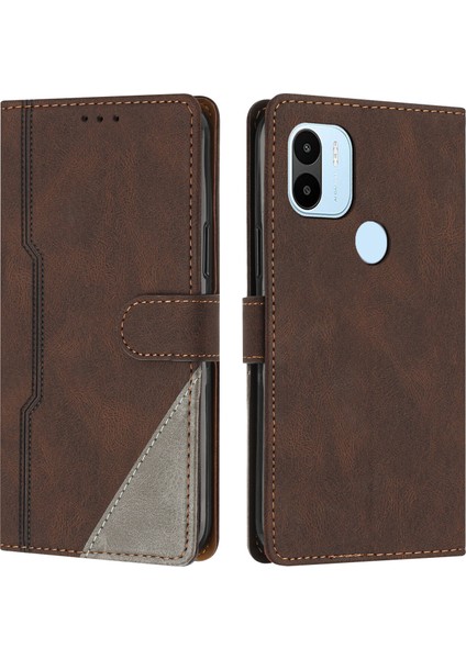 Xiaomi Redmi A1 Plus Flip Cover Cüzdan Telefon Kılıfı ile Uyumlu, Kart Yuvalı ve Kickstand Fonksiyonlu (Yurt Dışından)