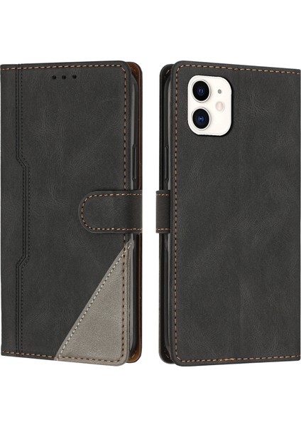 iPhone 11 Flip Cover Cüzdan Telefon Kılıfı ile Uyumlu, Kart Yuvalı ve Kickstand Fonksiyonlu (Yurt Dışından)