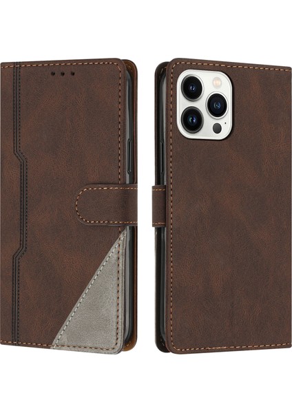 iPhone 15 Pro Max Flip Cover Cüzdan Telefon Kılıfı ile Uyumlu, Kart Yuvalı ve Kickstand Fonksiyonlu (Yurt Dışından)
