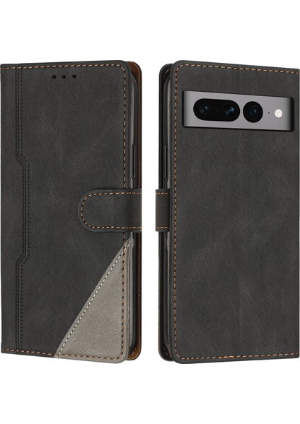 Google Pixel 7 Pro Flip Cover Cüzdan Telefon Kılıfı ile Uyumlu, Kart Yuvalı ve Kickstand Fonksiyonlu (Yurt Dışından)