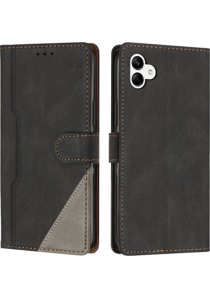 Samsung Galaxy A04 Flip Cover Cüzdan Telefon Kılıfı ile Uyumlu, Kart Yuvalı ve Kickstand Fonksiyonlu (Yurt Dışından)