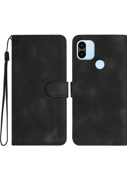 Ile Uyumlu Xiaomi Redmi A1 Plus Dahili Mıknatıs Kapaklı Premium Pu Deri Cüzdan Telefon Kılıfı (Yurt Dışından)