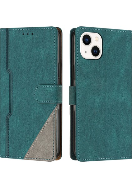 iPhone 14 Flip Cover Cüzdan Telefon Kılıfı ile Uyumlu, Kart Yuvalı ve Kickstand Fonksiyonlu (Yurt Dışından)