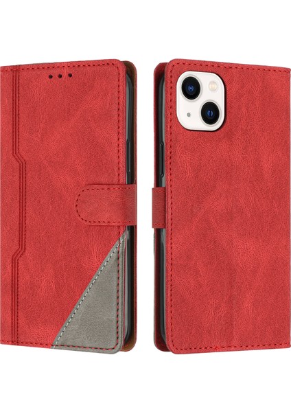 iPhone 14 Plus Flip Cover Cüzdan Telefon Kılıfı ile Uyumlu, Kart Yuvalı ve Kickstand Fonksiyonlu (Yurt Dışından)