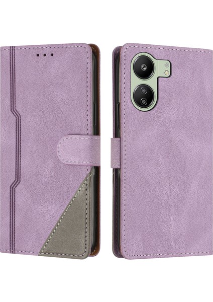 Xiaomi Redmi 13C Flip Cover Cüzdan Telefon Kılıfı ile Uyumlu, Kart Yuvalı ve Kickstand Fonksiyonlu (Yurt Dışından)
