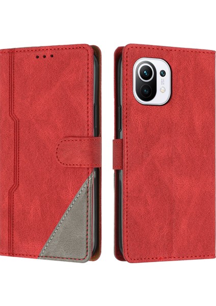 Xiaomi 11 Lite Flip Cover Cüzdan Telefon Kılıfı ile Uyumlu, Kart Yuvalı ve Kickstand Fonksiyonlu (Yurt Dışından)