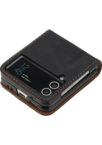 Samsung Galaxy Z Flip 4 Flip Cover Cüzdan Telefon Kılıfı ile Uyumlu, Kart Yuvalı ve Kickstand Fonksiyonlu (Yurt Dışından) modelleri