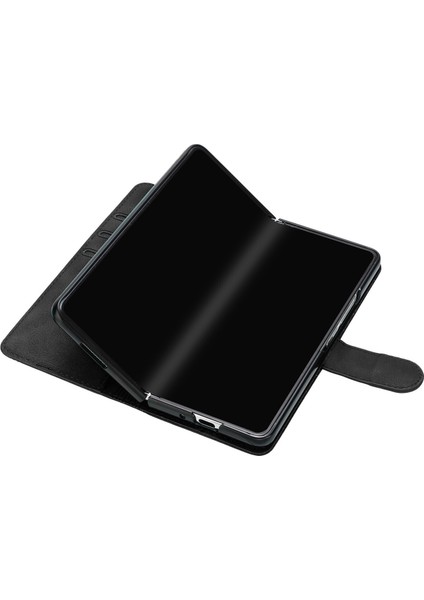 Ile Uyumlu Samsung Galaxy Z Fold 3 Dahili Mıknatıs Kapaklı Premium Pu Deri Cüzdan Telefon Kılıfı (Yurt Dışından) modelleri