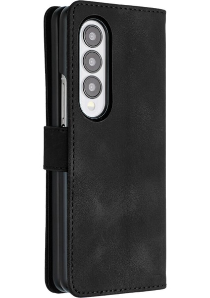 Ile Uyumlu Samsung Galaxy Z Fold 3 Dahili Mıknatıs Kapaklı Premium Pu Deri Cüzdan Telefon Kılıfı (Yurt Dışından) fırsatları