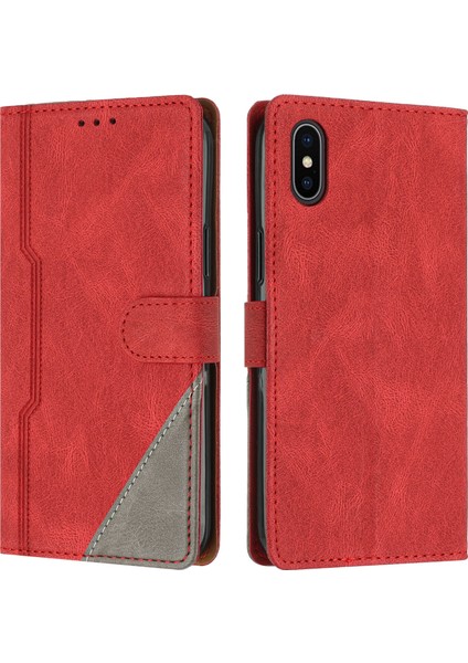 iPhone Xs Max Flip Cover Cüzdan Telefon Kılıfı ile Uyumlu, Kart Yuvalı ve Kickstand Fonksiyonlu (Yurt Dışından)