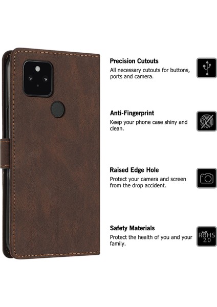 Google Pixel 4A 5g Flip Cover Cüzdan Telefon Kılıfı ile Uyumlu, Kart Yuvalı ve Kickstand Fonksiyonlu (Yurt Dışından) fiyatları