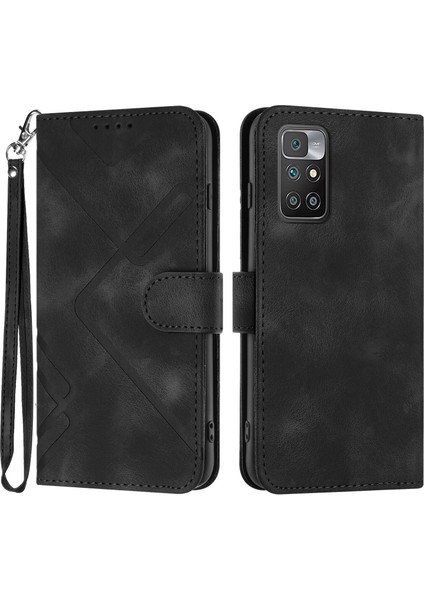 Durumda Xiaomi Redmi 10IÇIN Kılıf Kapaklı Cüzdan Pu Deri Manyetik Telefon Kılıfı Kart Yuvası Standlı (Yurt Dışından)