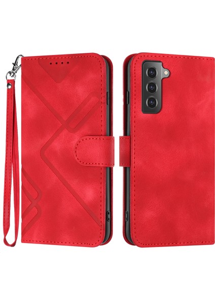 Durumda Samsung Galaxy S21 Plusiçin Kılıf Kapaklı Cüzdan Pu Deri Manyetik Telefon Kılıfı Kart Yuvası Standlı (Yurt Dışından)