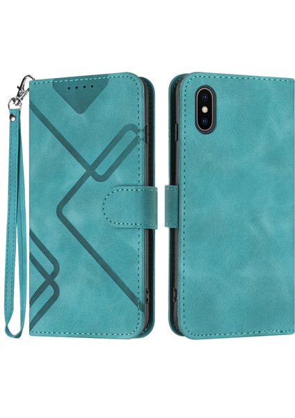Durumda iPhone Xs Maxiçin Kılıf Kapaklı Cüzdan Pu Deri Manyetik Telefon Kılıfı Kart Yuvası Standlı (Yurt Dışından)