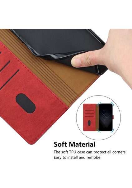 iPhone 13 Pro Max Flip Cover Cüzdan Telefon Kılıfı ile Uyumlu, Kart Yuvalı ve Kickstand Fonksiyonlu (Yurt Dışından)